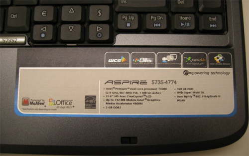 Обзор Acer Aspire 5735Z