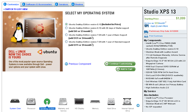 Dell Studio XPS 13 - теперь с Ubuntu