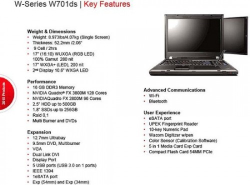 Lenovo ThinkPad W701 и W701ds